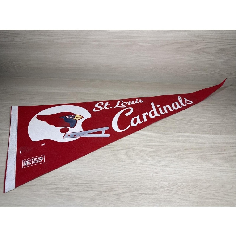 Vintage 1970's St Louis Cardinals Full Size 29" Football‎ Helmet Pennant Old